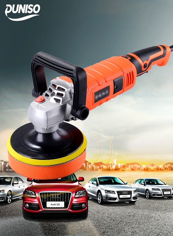 DUNISO Buffer Polisher,Variable Speed Car Polisher Kit, Car Polishing Machine with Removable Handle，Smooth Polishing and Low Noise，for Car Polishing, Waxing, Glaze, Sanding - Image 1