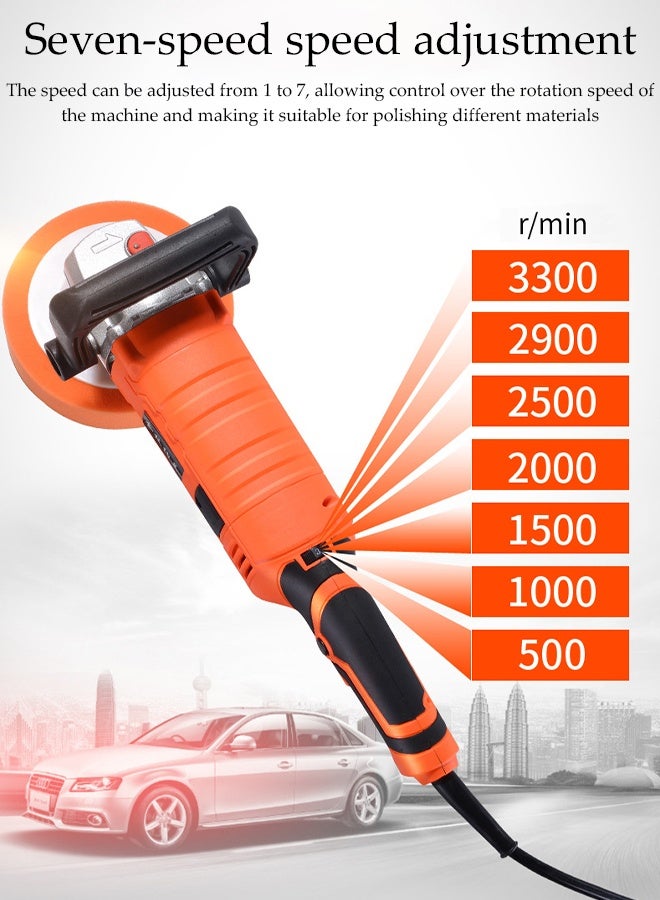 DUNISO Buffer Polisher,Variable Speed Car Polisher Kit, Car Polishing Machine with Removable Handle，Smooth Polishing and Low Noise，for Car Polishing, Waxing, Glaze, Sanding - Image 3