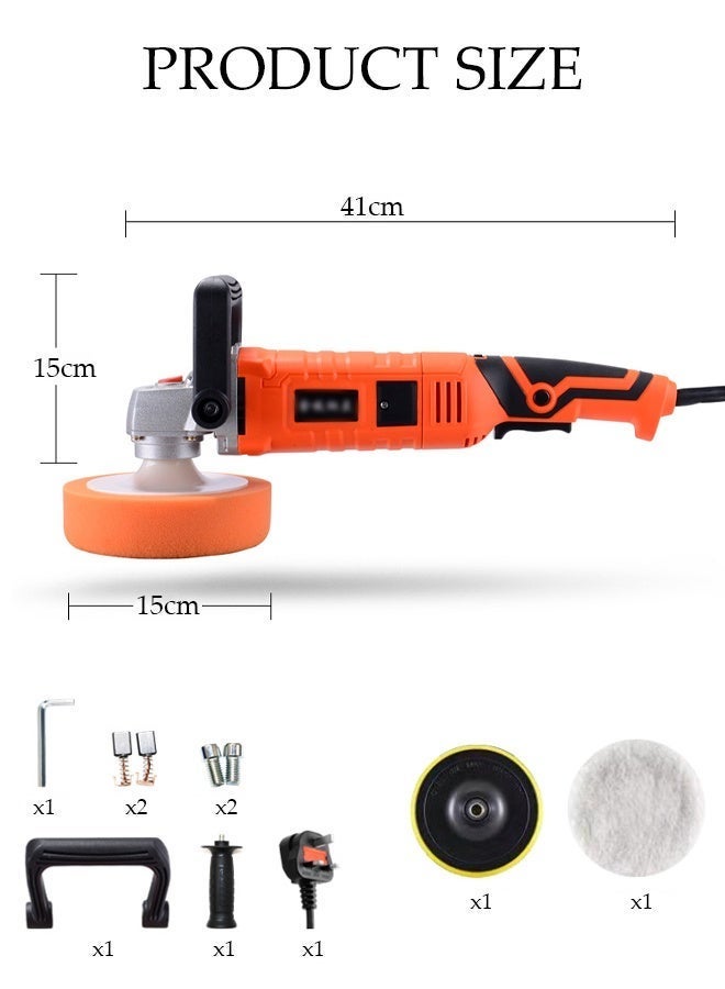 DUNISO Car Buffer Polisher ,Rotary Buffer Polisher Waxer,Variable Speed Car Polisher Kit with Removable Handle,Smooth Polishing and Low Noise,Suitable for Car Polishing, Waxing, Glaze, Sanding - Image 2