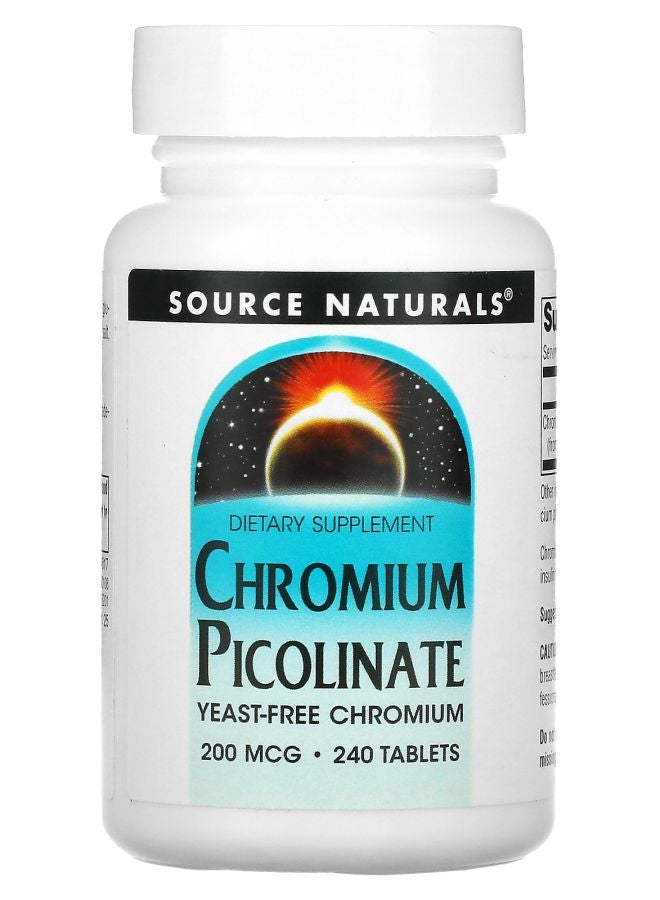 Chromium Picolinate 200 mcg 240 Tablets