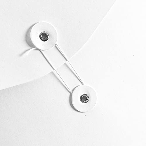 VANRA Kraft String Envelope File Folder Project Pockets File Jacket Document Organizer Flat-No Expansion A4 Letter Size (White, Pack of 5) - Image 3