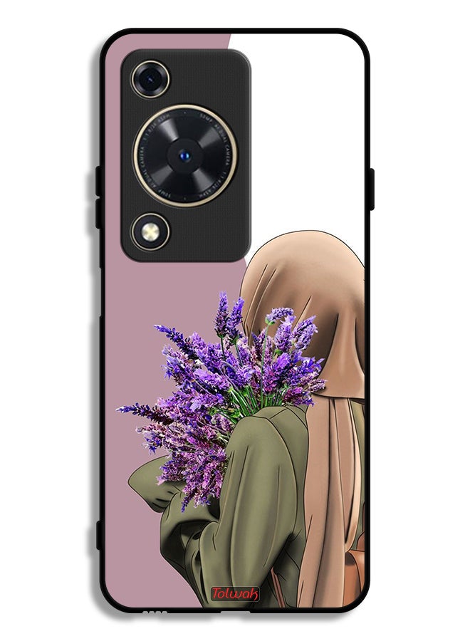 Tolwak Huawei Nova Y72S Protective Case Cover Holding Flower