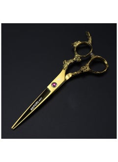 NEPURLson Professional Hairdressing Scissors Dragon Handle Flat Scissors Thinning Scissors Set Gold 6 Inch  - Image 4