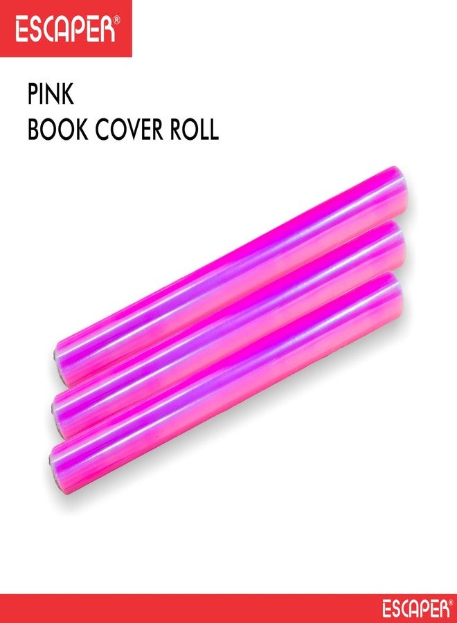 ESCAPER Book Cover Roll Protect from Dust and Water, Synthetic Book Protector for Text Books, Notebook, workbooks, Guides, and Full Scape Books (Book Cover Roll Pink (8 mtr), 1 Pcs) - Image 2