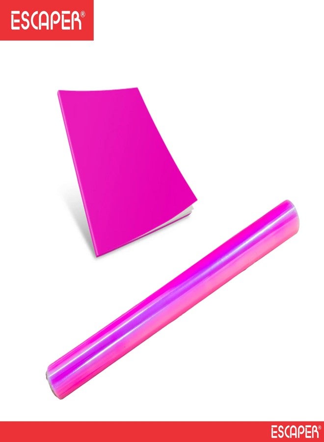 ESCAPER Book Cover Roll Protect from Dust and Water, Synthetic Book Protector for Text Books, Notebook, workbooks, Guides, and Full Scape Books (Book Cover Roll Pink (8 mtr), 1 Pcs) - Image 4