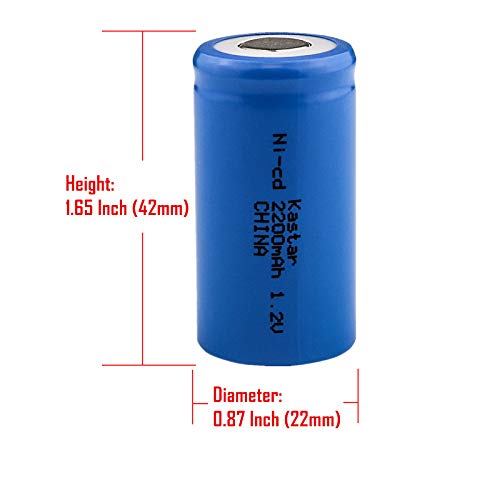 Kastar SC 1.2V 2200mAh Ni-CD SubC Rechargeable Battery Flat Top for Wah 745-800 Electric Razor, Wah 4000 Shaver, Wah 9876 Trimmer, Medical Instrument/Equipment, Controlled Devices, Electric Tools - Image 2