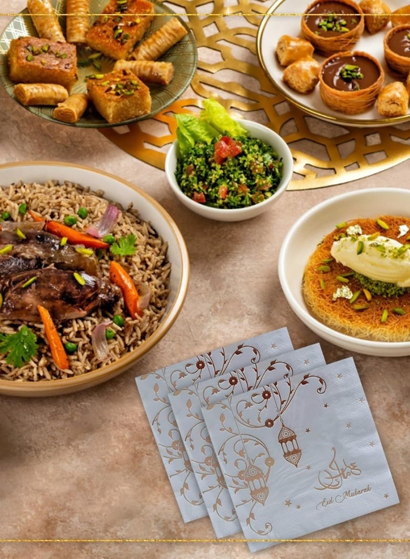 ThePartyPopper Rose Gold Eid Mubarak Napkins - Image 5