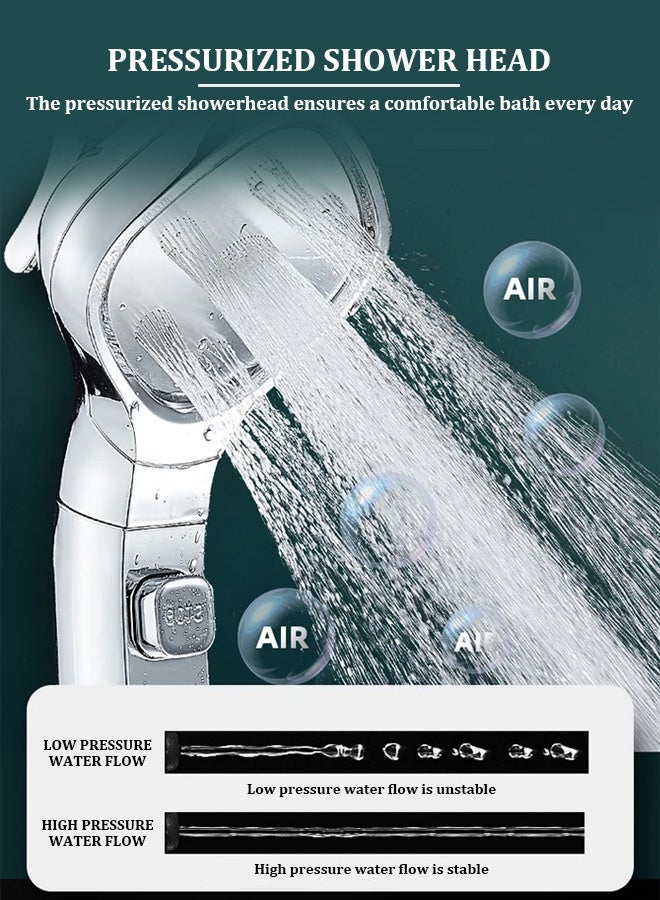 New four-speed water-stop spray gun household bath shower head shower head booster shower Czech shower head - Image 4