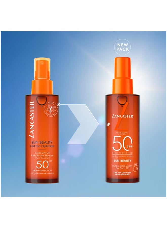 Lancaster Sun Beauty Satin Dry Oil Fast Tan Optimizer for Body SPF30 150ml - Image 4