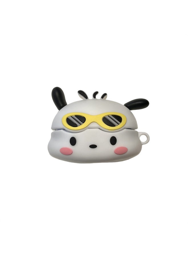 Loquat For Oppo Enco Air4i Headphone Case Cartoon Silicone Soft Case Free3/air4pro Bluetooth Protective Case-Color:Silicone Soft Shell-sunglasses Dog-Model:OPPO Free3 (protective Sleeve)  - Image 1