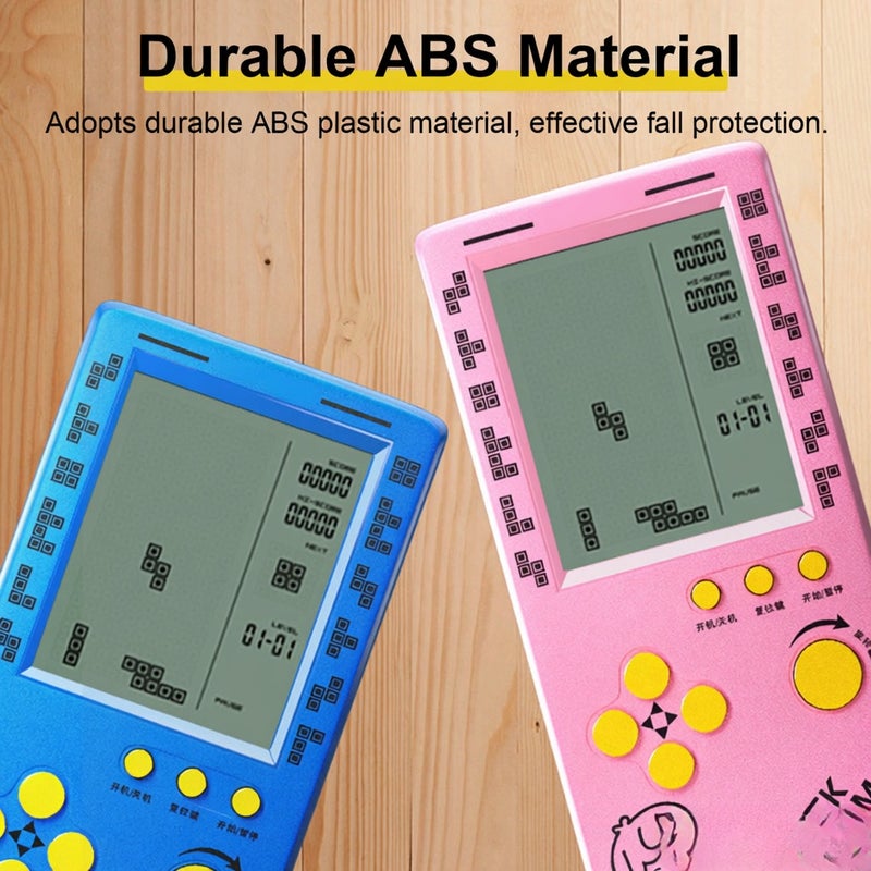 مكعبات ألعاب أزرار RS-100 - جهاز ألعاب محمول كلاسيكي لألعاب الألغاز بلوكات اللعب، مع أنماط مطبوعة عشوائيًا على الجهاز - Image 3