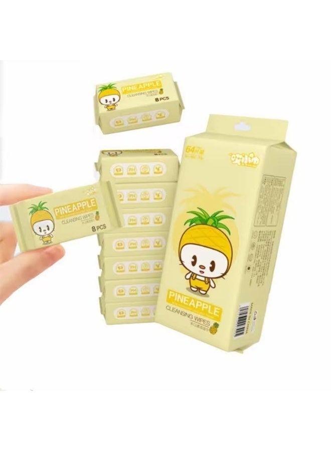 Compact Travel Cleaning Wipes – 64 Compressed Towels – Add Water to Expand – Ideal for Outdoor, Travel & Daily Use, 8 x 1 Piece - Image 1