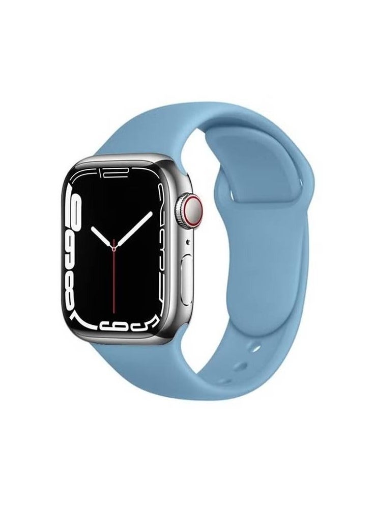 Apple Watch Band 45mm 44mm 42mm Soft Silicone Sport Band Replacement Wrist Strap Compatible for iWatch Apple Watch Series 7/SE/6/5/4/3/2/1 (45mm/44mm/42mm) - Image 1