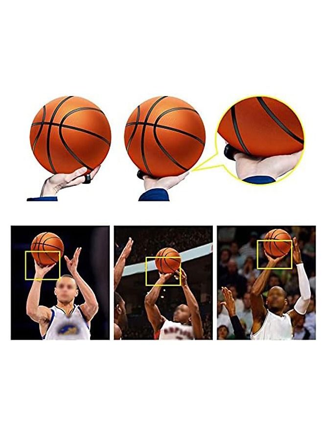 Generic 2 Pcs Basketball Shooting Trainer Aid, High elasticity Silica Gel Finger Training Equipment, Basketball Trainer for Youth and Adult (Black)  - Image 4