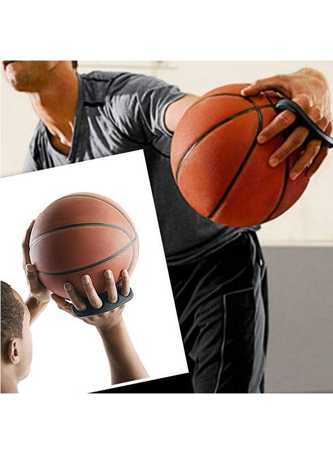 Generic 2 Pcs Basketball Shooting Trainer Aid, High elasticity Silica Gel Finger Training Equipment, Basketball Trainer for Youth and Adult (Black)  - Image 3