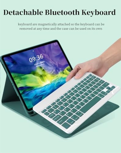 AnMengXinLing Galaxy Tab A8 105inch Tablet Case with Keyboard Candy Colors Slim Protective Cover with Magnetic Detachable Keyboard with S Pen Holder for Tab A8 105 SMX200X205X207Purple - Image 3