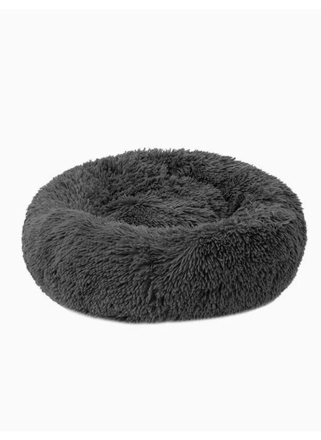 Yolu Comfortable Soft Plush Pet Cushion, Washable Anti Anxiety Dog Cat Round Bed  - Image 1