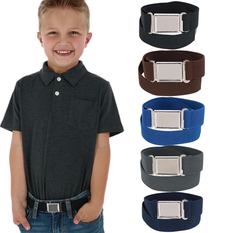 Source Children'S Belt Boys And Girls Decorative Magnet Buckle Elastic Elastic Belt Multi-Color Optional - Image 2