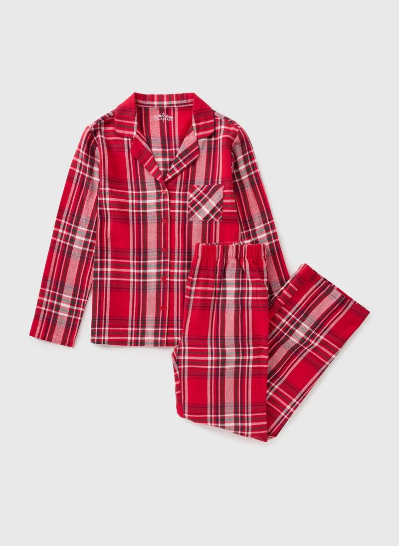 ماتلان Red Check Family Pyjama Set