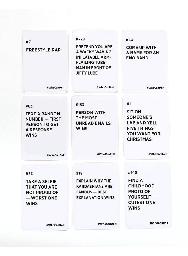 DSS Games Who Can Do It - Compete with Your Friends to Win These Challenges [A Party Game] - Image 2