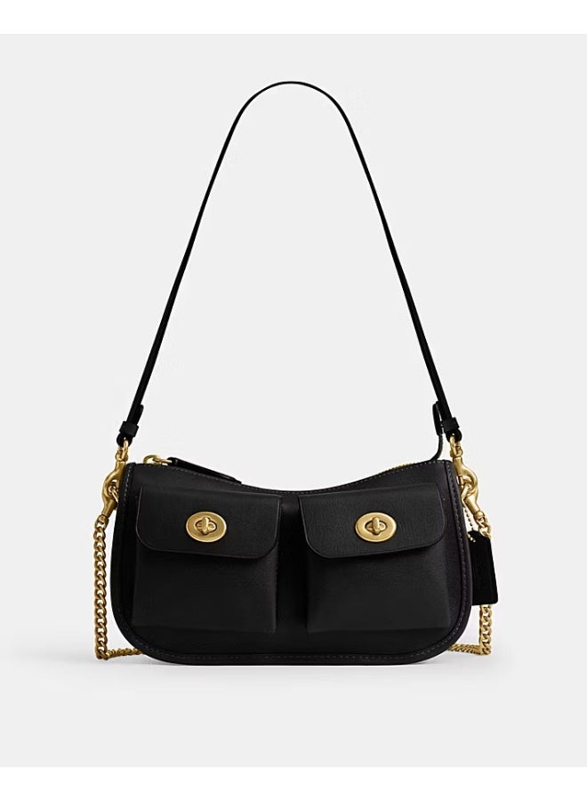 FERRAGAMO Elegant Vintage Genuine Leather Crossbody Bag for Women - Luxury Real Cowhide Shoulder Handbag, Multi-Pocket Daily Compact Underarm Purse with Adjustable  Strap - Image 1