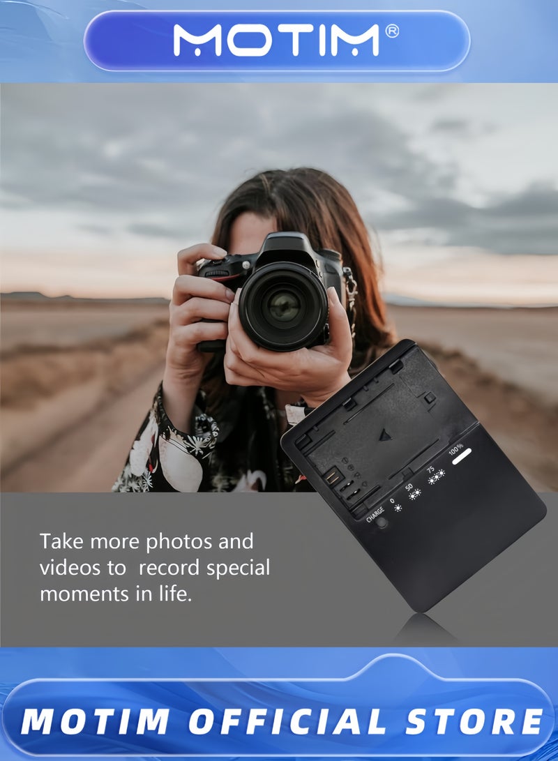 Motim LP-E6 Charger for Canon Compatible with EOS 5D Mark II /5D Mark III/EOS 7D/ EOS 60D /5D2/ 5D3/6D  - Image 2