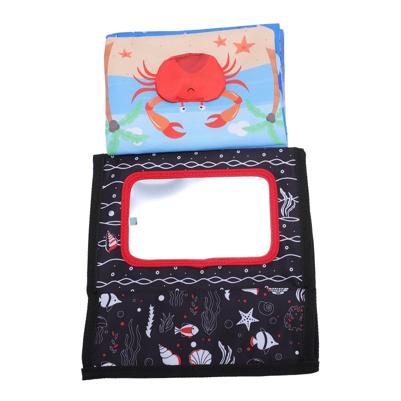 High Contrast Ocean Animal Cloth Book Toy For Visual Stimulation Tummy Time Educational Baby Mirror Cognitive Development Polyester Fiber Material - Image 3