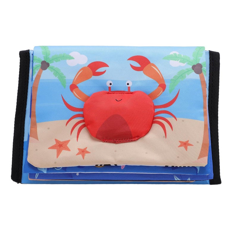 High Contrast Ocean Animal Cloth Book Toy For Visual Stimulation Tummy Time Educational Baby Mirror Cognitive Development Polyester Fiber Material - Image 5