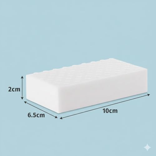 Skylike Magic Eraser Cleaning Sponge | Pack of 4 | Chemical-Free, Multi-Purpose Wipe for Effortless Cleaning of Kitchen, Bathroom, Walls, Shoes & More - Image 2