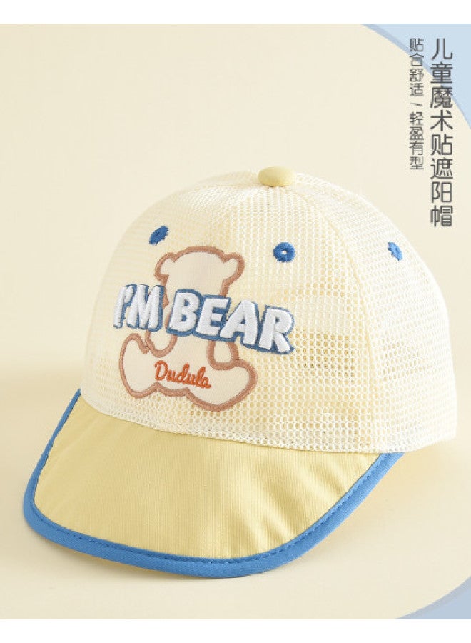 Bumblebee kids Baseball Cap For Boys, Outdoor Sun Hat With Cartoon Mesh Embroidery - Image 1