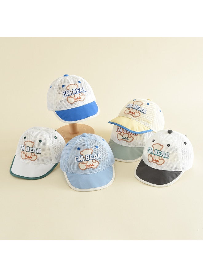 Bumblebee kids Baseball Cap For Boys, Outdoor Sun Hat With Cartoon Mesh Embroidery - Image 3