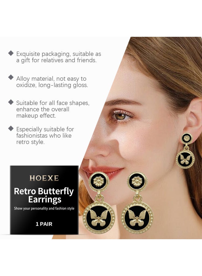 HOEXE Retro Butterfly Earrings Fashion Personality Charm Niche Design Lightweight Decorative Simple Earrings - Image 4