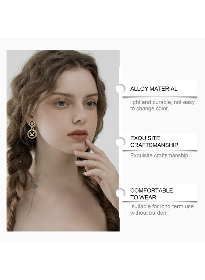 HOEXE Retro Butterfly Earrings Fashion Personality Charm Niche Design Lightweight Decorative Simple Earrings - Image 2