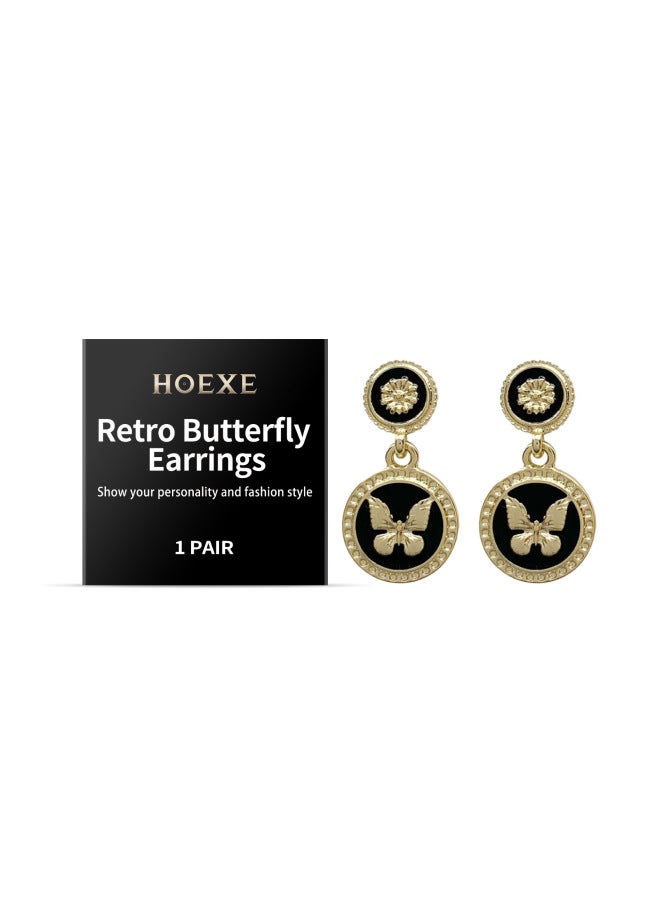 HOEXE Retro Butterfly Earrings Fashion Personality Charm Niche Design Lightweight Decorative Simple Earrings - Image 5