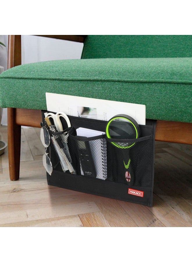 HAKACC Bedside Storage Organizerremote Control Holder Armchair Couch Caddy Sofa Armrest Bag For Tablet Magazine Phone Black - Image 4