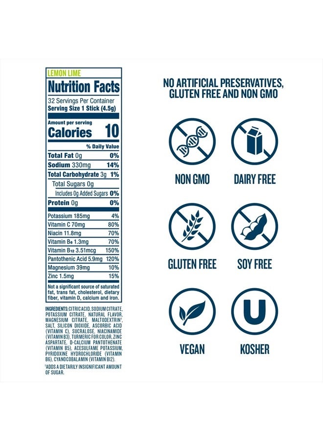 DripDrop Hydration - Zero Sugar Electrolyte Powder Packets Keto - Lemon Lime - 32 Count - Image 5