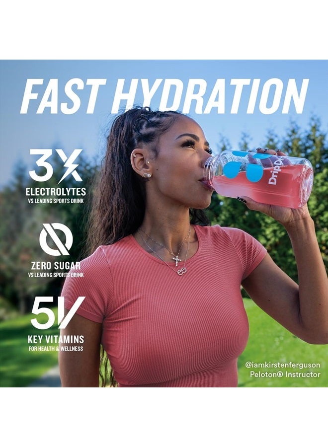 DripDrop Hydration - Zero Sugar Electrolyte Powder Packets Keto - Lemon Lime - 32 Count - Image 2