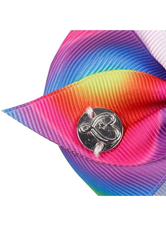 JCSMARTEC [6Pack/Set] 5In Cute Mermaid Rainbow Colorful Grosgrain Ribbon Hair Bow Alligator Clip Accessories (Mermaid Series) - Image 5