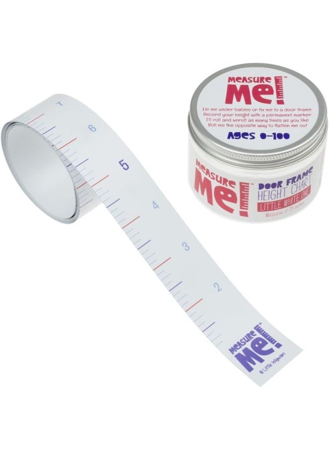 Little Wigwam Little Wigwam Measure Me! Roll-up Door Frame Baby Height Chart - White One (inches)  - Image 1