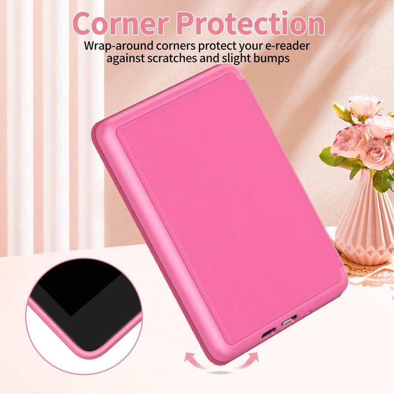 Sanyetral Protective Case with Magnetic TPU Back and Auto Wake/Sleep Function, Not for Nokia TCL Remarkable -Raspberry - Image 3