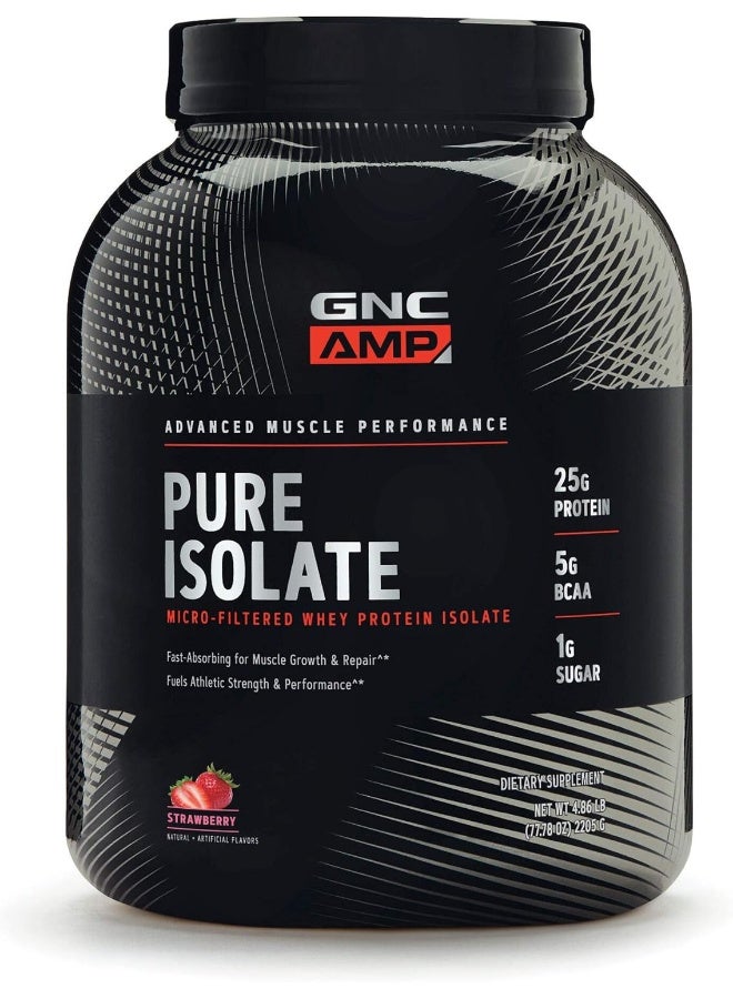 GNC AMP Pure Isolate Strawberry - Image 1