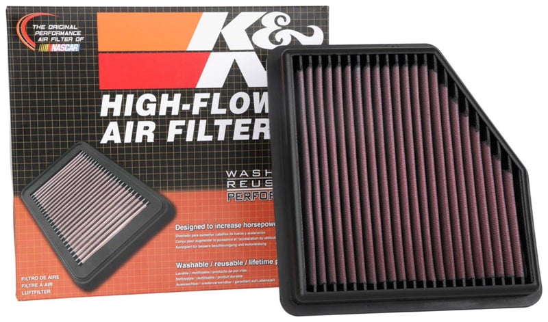 K+N K&N Engine Air Filter: Reusable, Clean Every 75,000 Miles, Washable, Premium, Replacement Car Air Filter: Compatible with 2019-2020 NISSAN Altima, 33-5094  - Image 1