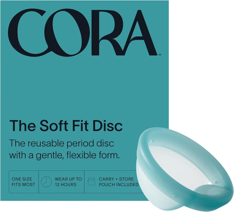Cora Organic Feminine Care  50 Extra Long Bladder Liners Incontinence  Postpartum Pads and a Reusable Soft Menstrual Disc  Medical Grade Silicone  EcoConscious  Bundle Pack - Image 3