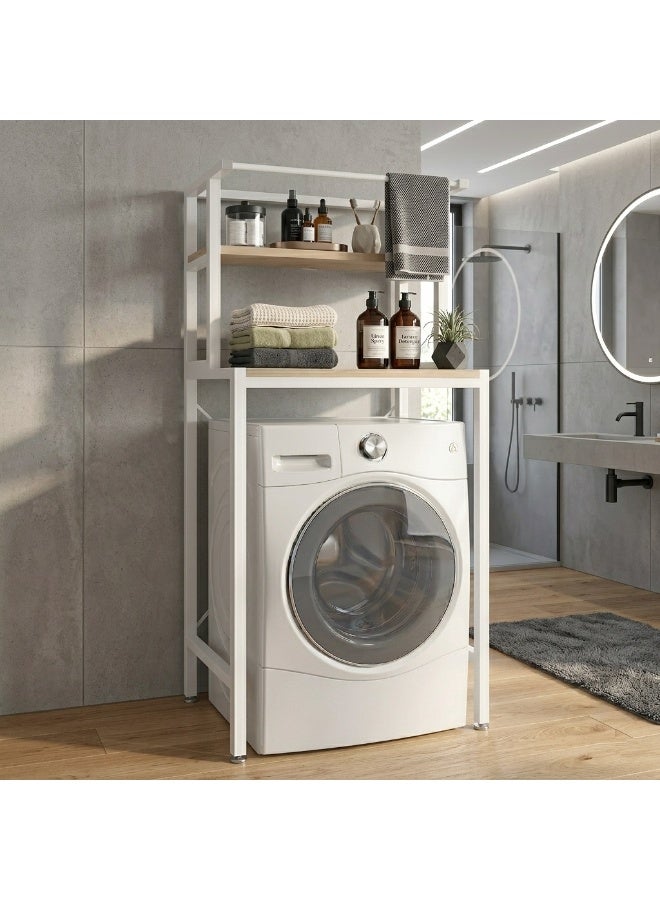 Stellar Stores Modern Bathroom Washing Machine Organizer & Space Saver, Over Washer Tower Stand, Laundry and Bathroom Storage Rack Shelves, Vanity Storage Unit (Color : White) - Image 4