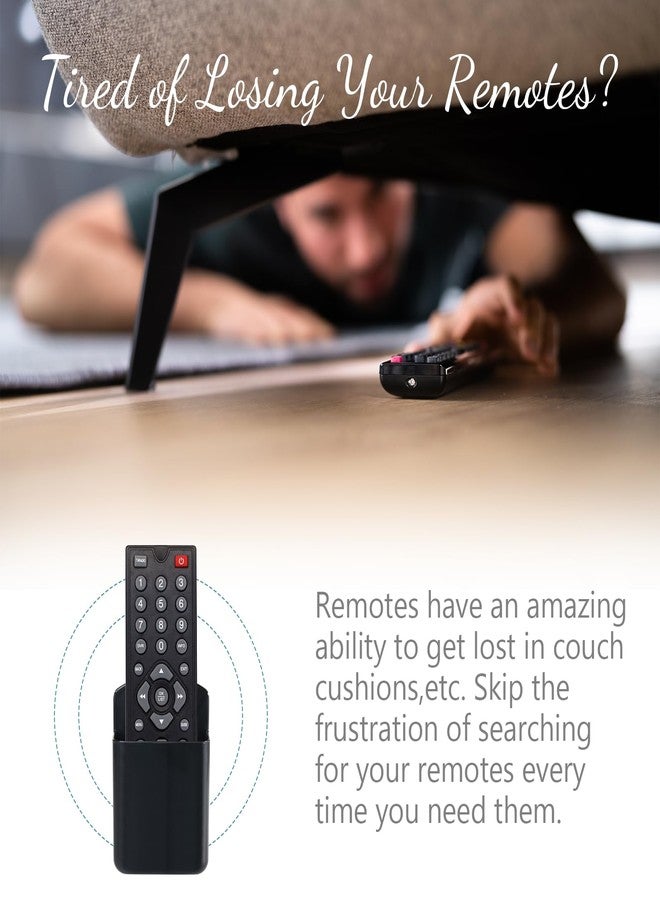 VACONICO 3 Pcs Wall Remote Control Holders, TV Controller Holder - Self Adhesive Marker Holder Wall Mount Pen Holders Storage Organizer for Home Office School(Black) - Image 2