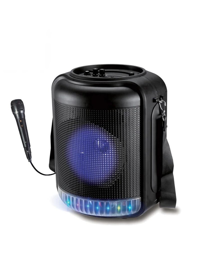 general Portable Singing Speaker with Bluetooth Microphone Radio KTV Colorful Speaker - Image 2