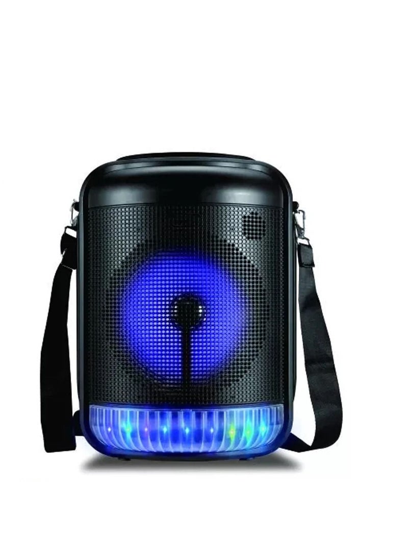 general Portable Singing Speaker with Bluetooth Microphone Radio KTV Colorful Speaker - Image 1