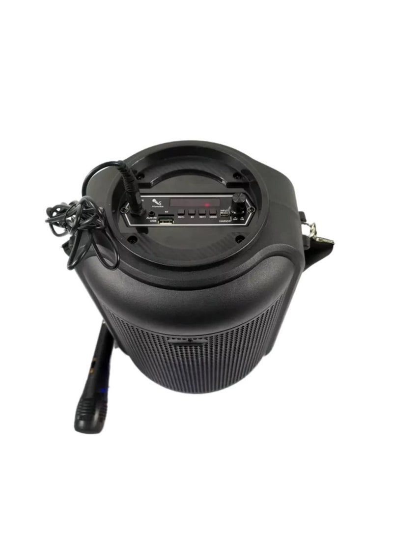 general Portable Singing Speaker with Bluetooth Microphone Radio KTV Colorful Speaker - Image 4