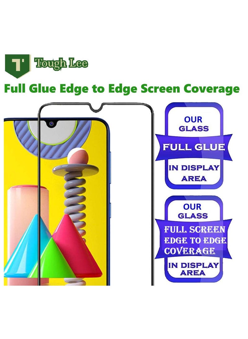 ELTRAZONE Screen Guard for Samsung Galaxy M30s / M30 / M31 / M21 / A30 / A30s / A50 / A50s Tempered Glass Screen Protector Full Glue Edge-to-Edge Gorilla Screen Protector(4 Pack)  - Image 4