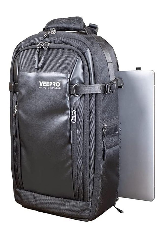 VTS® DSLR Camera Backpack Bag Waterproof Shock Proof for Lens Accessories Bag for Camera (Veo Select 47 BF Black) - Image 3